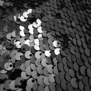 Black Heavyweight Fish Gill Sequin Fabric 2+ Yards